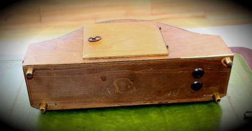 Vintage Hermle mantel clock no 267/8K FHS GERMANY not working 320x165x900mm  1.3kg need lens and key