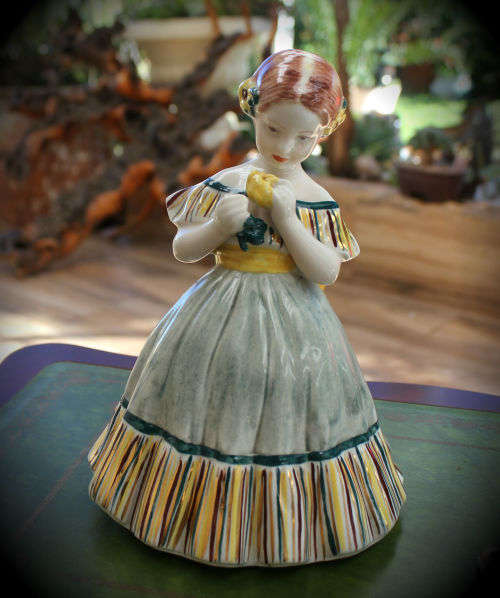 Hand painted S.A.G.P.H Porcelain Lady Figurine 240x175mm