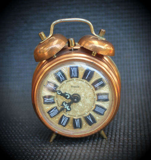 Vintage Two Bell Presta German alarm Clock- NOT WORKING- West Germany