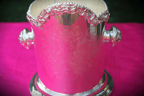 Beautiful Silver Plated Ice Bucket a Sheffield reproduction by MESI Industria Argentina165x140 -825g