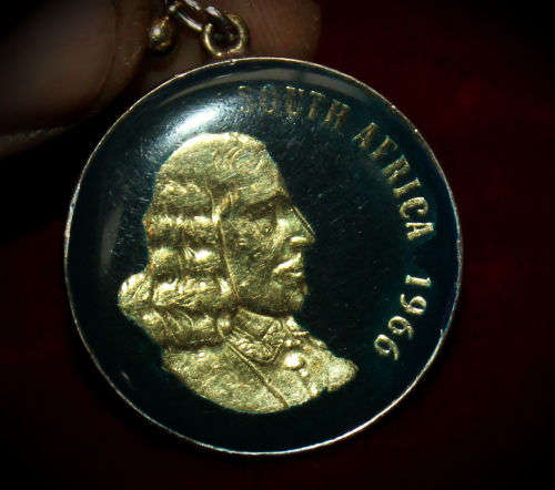 1979 R1 coin (Nicolaas J. Diederichs) turned into a pendant and 1966 and 1983 50c coins into earings