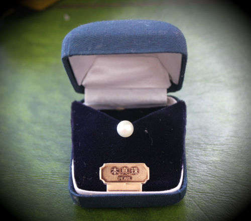 Takashimaya Pearl Tie Tack in Box