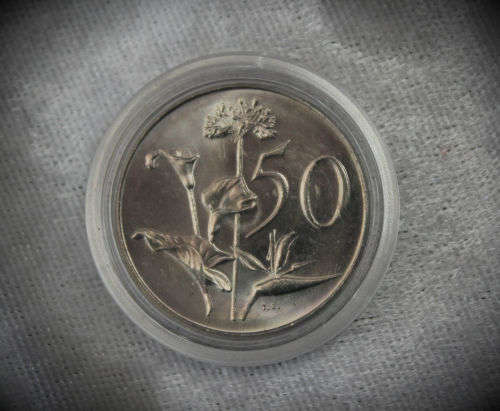 1969 Proof coin 50 Cents English Legend - SOUTH AFRICA capsuled Mintage 12000