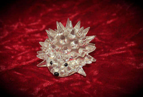 Collectable 2 SWAROVSKI Crystal Hedgehogs  -34x55x44mm- Not Boxed-Retired