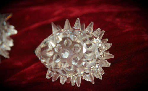 Collectable 2 SWAROVSKI Crystal Hedgehogs  -34x55x44mm- Not Boxed-Retired