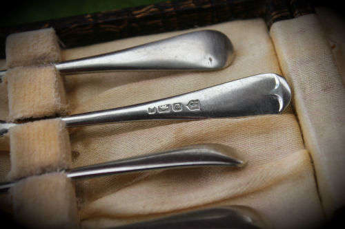 Antique John Sherwood & Sons Silver Plated Finest Finish Spoon set in Origanal Box 25x142x87mm