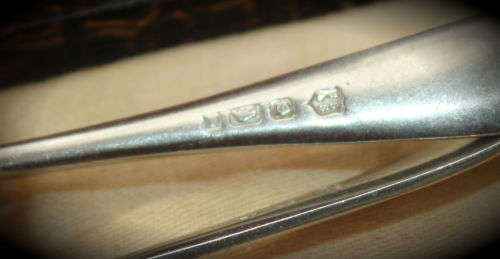 Antique John Sherwood & Sons Silver Plated Finest Finish Spoon set in Origanal Box 25x142x87mm