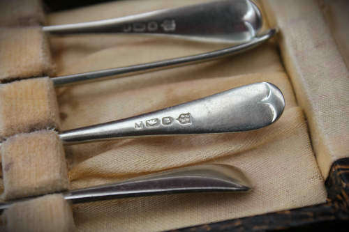 Antique John Sherwood & Sons Silver Plated Finest Finish Spoon set in Origanal Box 25x142x87mm
