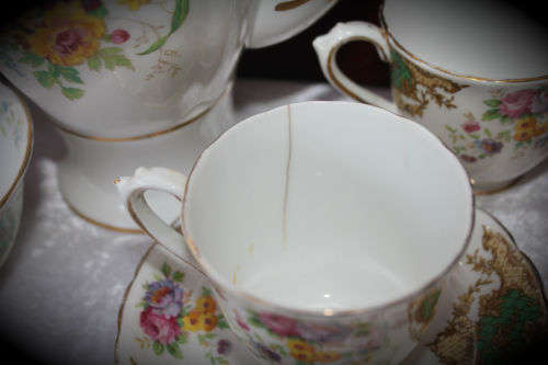 1950's Tuscan fine English Bone China Provence Teaset 5 Duo's Pot,sugar bowl ,creamer and extra Cup