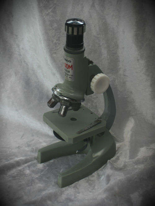 Vintage Tasco 900x Power-Calculator Microscope 250x130x75mm -mirror missing no Globe