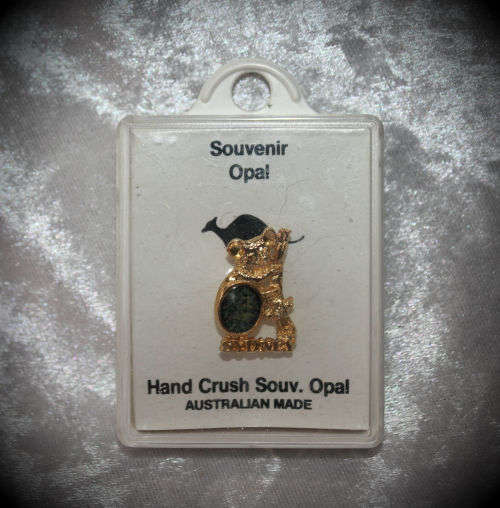 Hand Crush Souvenir Opal brooch made in Australia