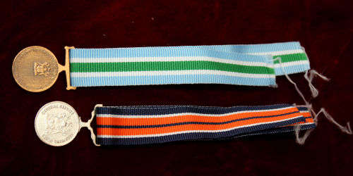 1994 SADF General Service mini Medal and Unitas Mini Medal with Ribbons