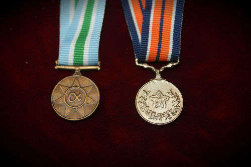 1994 SADF General Service mini Medal and Unitas Mini Medal with Ribbons