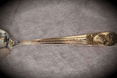 Collectable Wm. Rogers Mfg. Co. Presidential Silver Plate Spoon featuring Thomas Jefferson 153mm