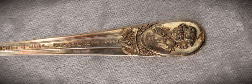 Collectable Wm. Rogers Mfg. Co. Presidential Silver Plate Spoon featuring Thomas Jefferson 153mm