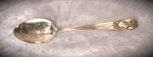 Collectable Wm. Rogers Mfg. Co. Presidential Silver Plate Spoon featuring Thomas Jefferson 153mm