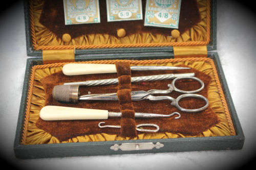 Vintage embroidery set on origanal Box