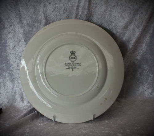1945+ John Maddoch and Sons Plate Actual Etching of Edinburgh castle - Hand Painted 264mm