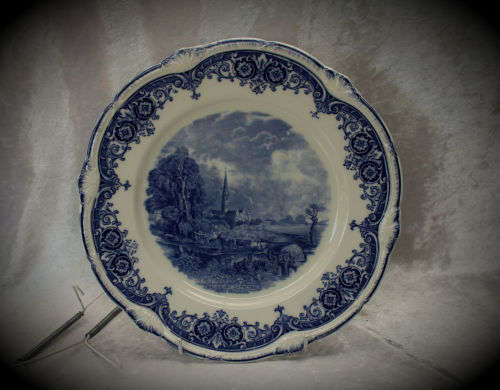 Vintage Blue and White Copeland Grindley Plate England 255mm