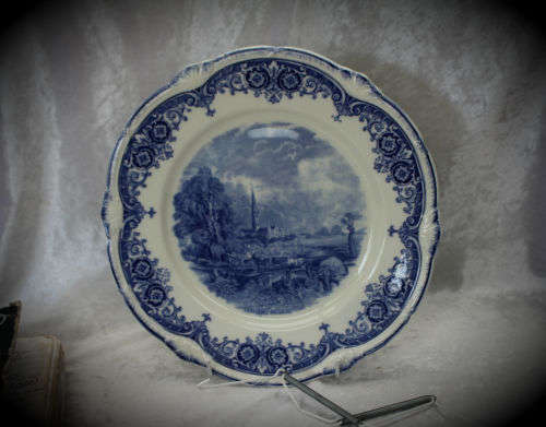 Vintage Blue and White Copeland Grindley Plate England 255mm