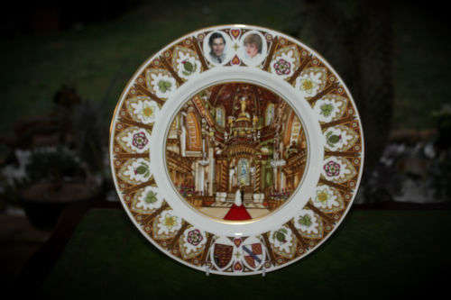 1981 Coalport Bone China Plate Heritage Collection Marriage of Prince Chales and Lady Diana 275mm