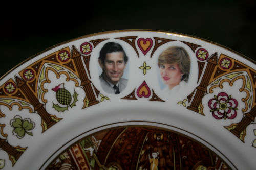 1981 Coalport Bone China Plate Heritage Collection Marriage of Prince Chales and Lady Diana 275mm