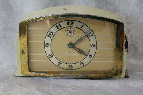 Vintage Chatham Windup Alarm Clock-Lux Clock MFG Waterbury.Conn.USA-Not working