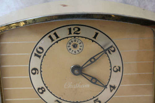 Vintage Chatham Windup Alarm Clock-Lux Clock MFG Waterbury.Conn.USA-Not working