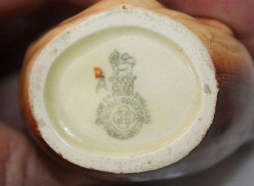 2 small Royal Doulton character jugs -John Barleycorn and Mr Micawber- 1 small paint chip