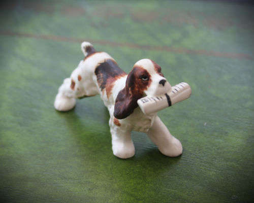 Vintage Collectable Dog Figurine by napco originals by giftcraft japan-52x75x28mm