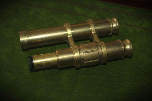 Antique Brass Binoculars sold as Is _part missing