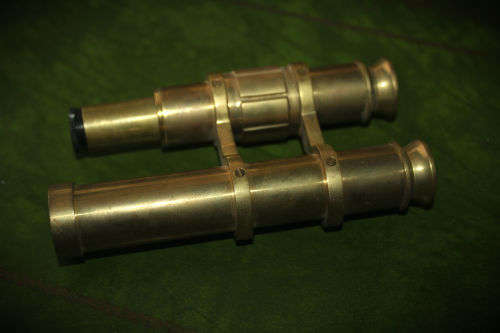 Antique Brass Binoculars sold as Is _part missing