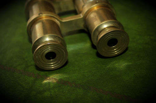 Antique Brass Binoculars sold as Is _part missing