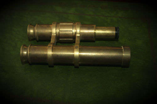Antique Brass Binoculars sold as Is _part missing