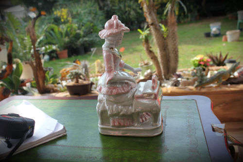 Vintage Porcelain Figurine  lady playing piano 115x105mm