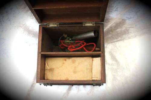 Portable induction apparatus The EROS Portable Medical Coil in wood box ..sold as found