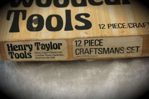 Vintage Henry Taylor Tools-12 Piece WoodCarving Craftsman set -Sheffield England still in box