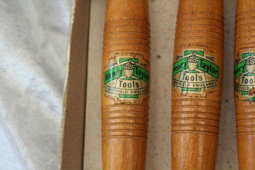 Vintage Henry Taylor Tools-12 Piece WoodCarving Craftsman set -Sheffield England still in box