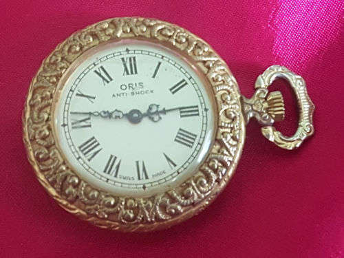 Vintage 7 Jewel Mechanical Oris Pocket Watch -RUNNING- Swiss Made -36mm