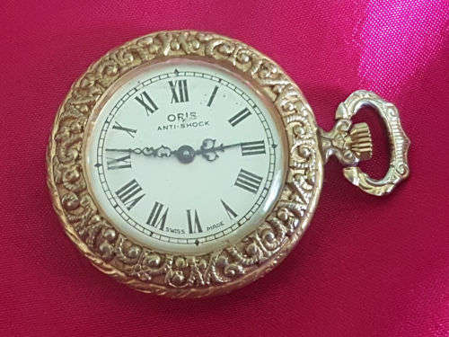 Vintage 7 Jewel Mechanical Oris Pocket Watch -RUNNING- Swiss Made -36mm