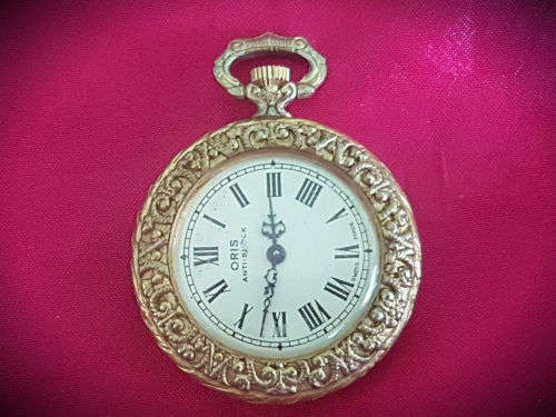 Vintage 7 Jewel Mechanical Oris Pocket Watch -RUNNING- Swiss Made -36mm