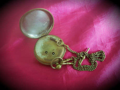 Victorian SPECIALLY EXAMINED SWISS MADE CENTRE SECONDS CHRONOGRAPH  POCKET WATCH with Key Not workin