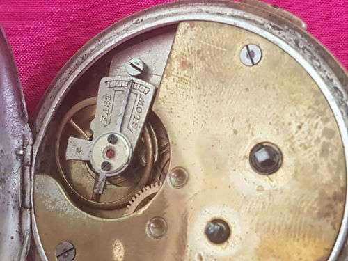 Victorian SPECIALLY EXAMINED SWISS MADE CENTRE SECONDS CHRONOGRAPH  POCKET WATCH with Key Not workin