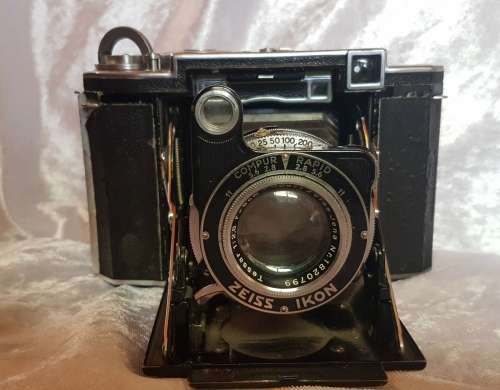 1928 Zeiss Icon Super Ikonta Camera Compur Rapid Tessar 1:2,8 F=8cm Lens-with leather case