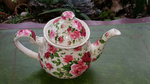 Victorian ROSE By William James Fine Stoneware Teapot 190x245x140mm