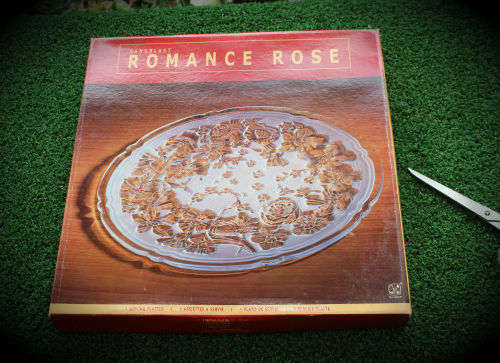 Sandblast ROMANCE ROSE Serving Platter 330mm made in Indonesia  still in box