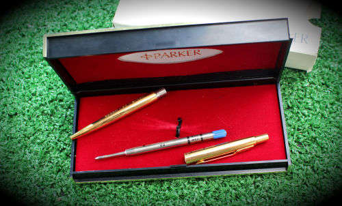 Vintage 1970's Parker Pen Escom-Evkom 50 Year commemorate Pen in origanal Box
