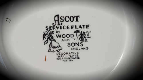 Ascot Service Plate by Wood and Sons A Decorative Wall Plate 270mm