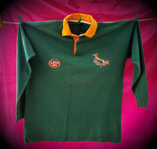 Collectable Lion Lager Springbok Supporters Rugby Jersey ..XL