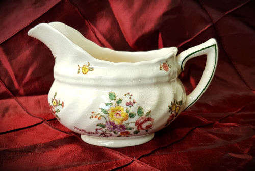 Antique 1912-1956 Royal Doulton OLD-LEEDS-SPRAYS Creamer D-6203